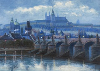 Karel Novák (1915 - 2006) - Pražský hrad v noci