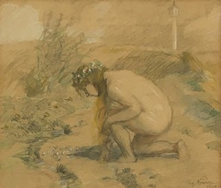 Augustin Němejc (1861 - 1938) - Dívka s věnečkem