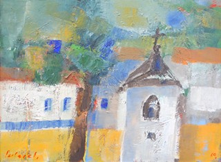 Miloslav Pecháček (1923 - 1993) - Pohled na kostel