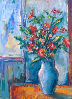 Quido Fojtík (1926 - 1995) - Červené květy ve džbánu