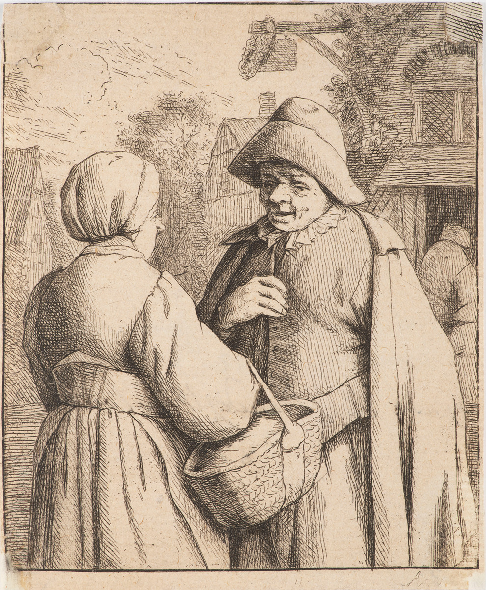 Woman and man in conversation (Godefroy 12)