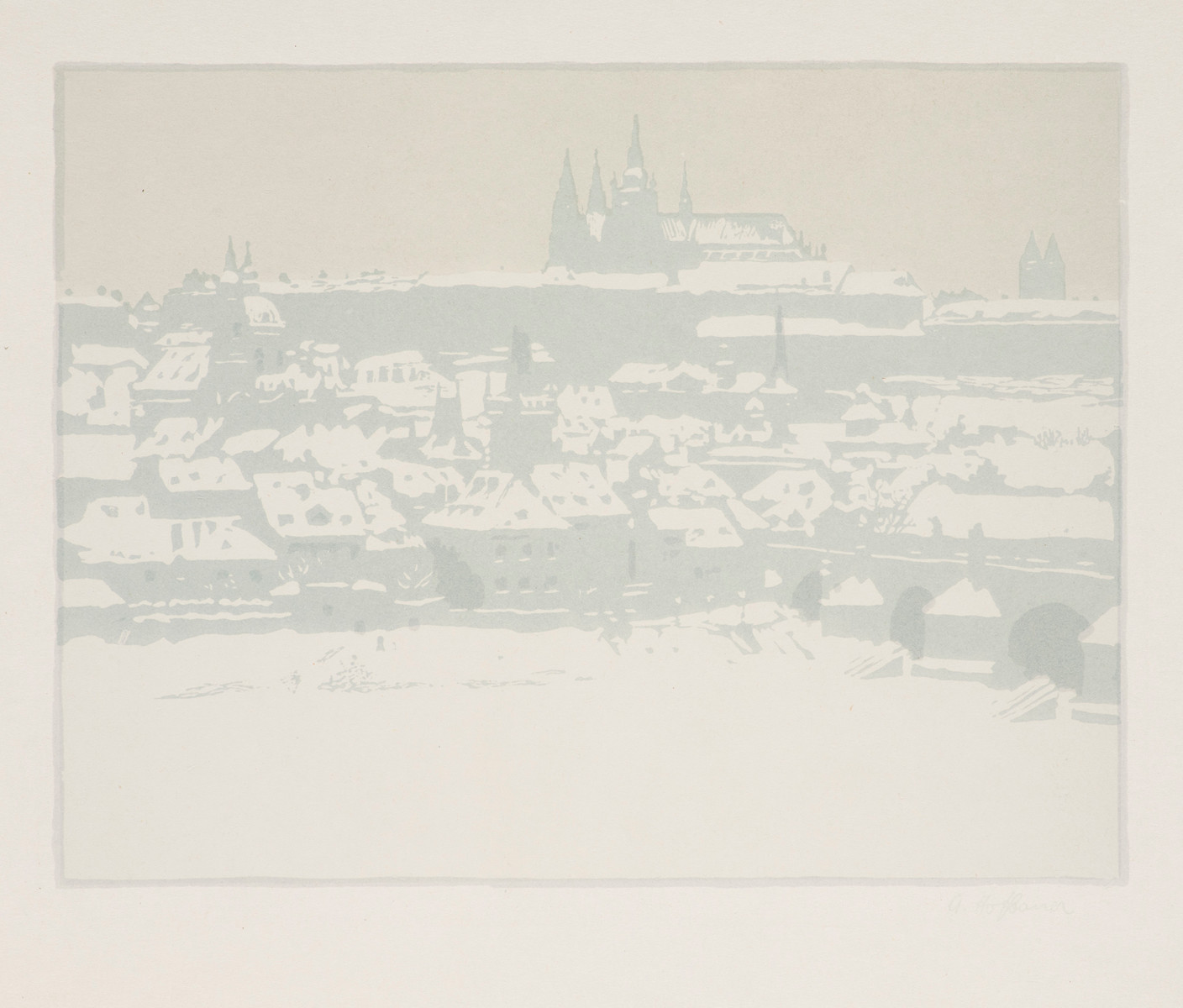 Hradčany and the Lesser Town under snow