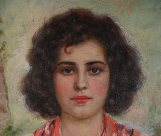 Josef Ženíšek (1855-1944) - Dívka s růžemi