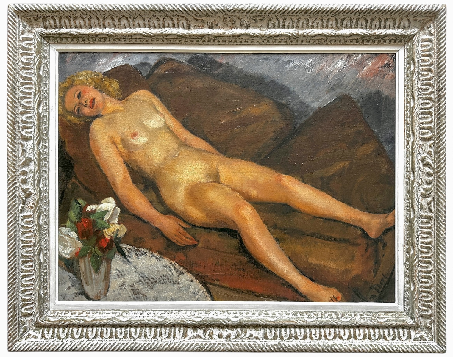 František Zdeněk Eberl (1887 - 1962) - Akt s květinami