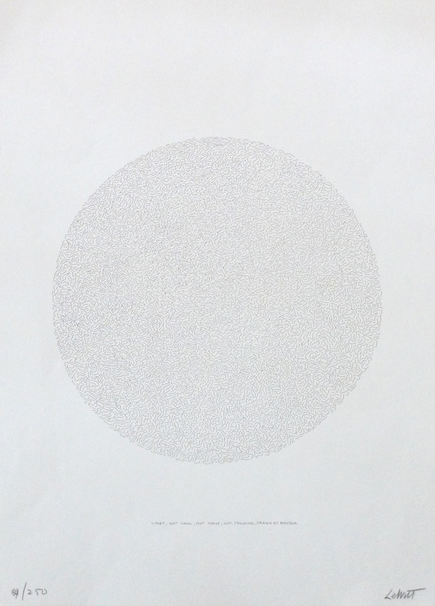 Sol Lewitt (1928-2007) - Lines, not long, not heavy, not touching, drawn at random