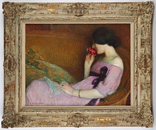 Tavík František Šimon (1877 - 1942) - Dívka s růží (autorova žena)