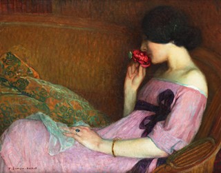 Tavík František Šimon (1877 - 1942) - Dívka s růží (autorova žena)