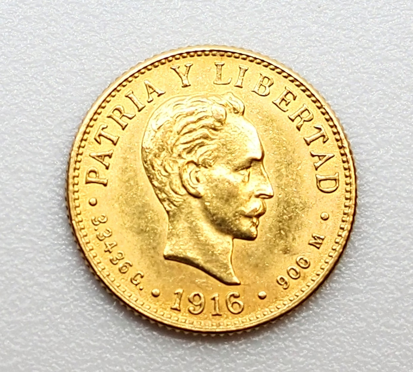 Zlatá mince 2 Pesos 1916 José Mártí