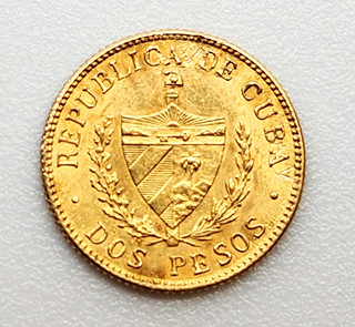 Zlatá mince 2 Pesos 1916 José Mártí