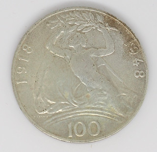 Ag 100 Korun 1948 –30. výročí vzniku československa