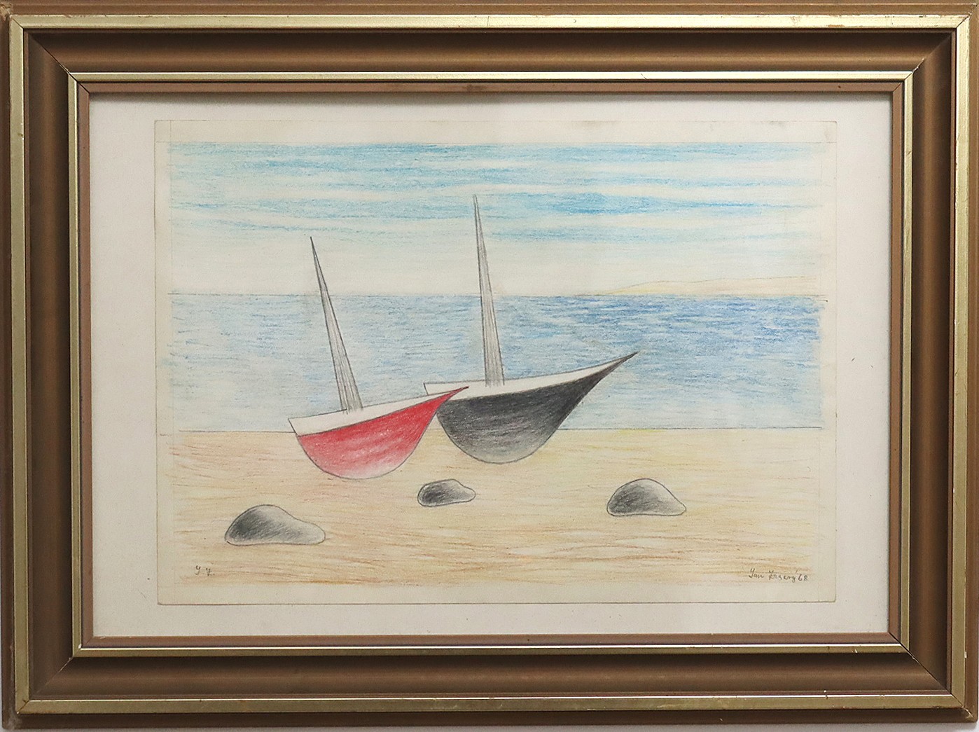 Zrzavý Jan (1890 - 1977) - Dvě bárky na pobřeží