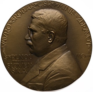 Josef Šejnost (1878 - 1941) - Medaile AE, Dr. Vavro Šrobár