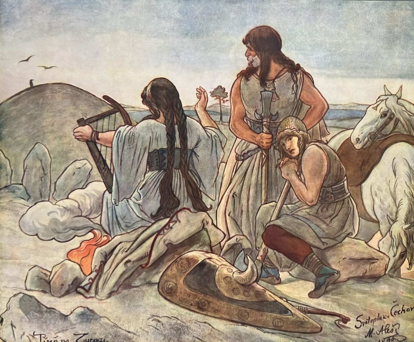 Mikoláš Aleš (1852 - 1913) - Píseň na Tursku