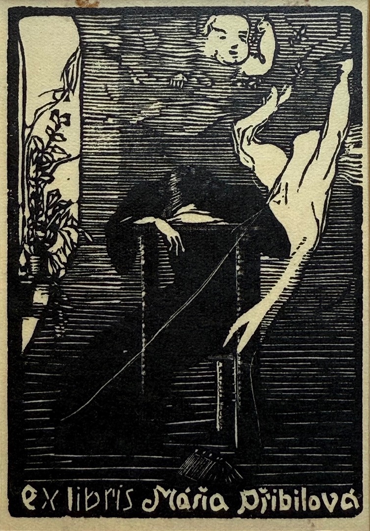 Váchal Josef (1884 – 1969) - Ex libris - Máňa Přibilová - Antique ...
