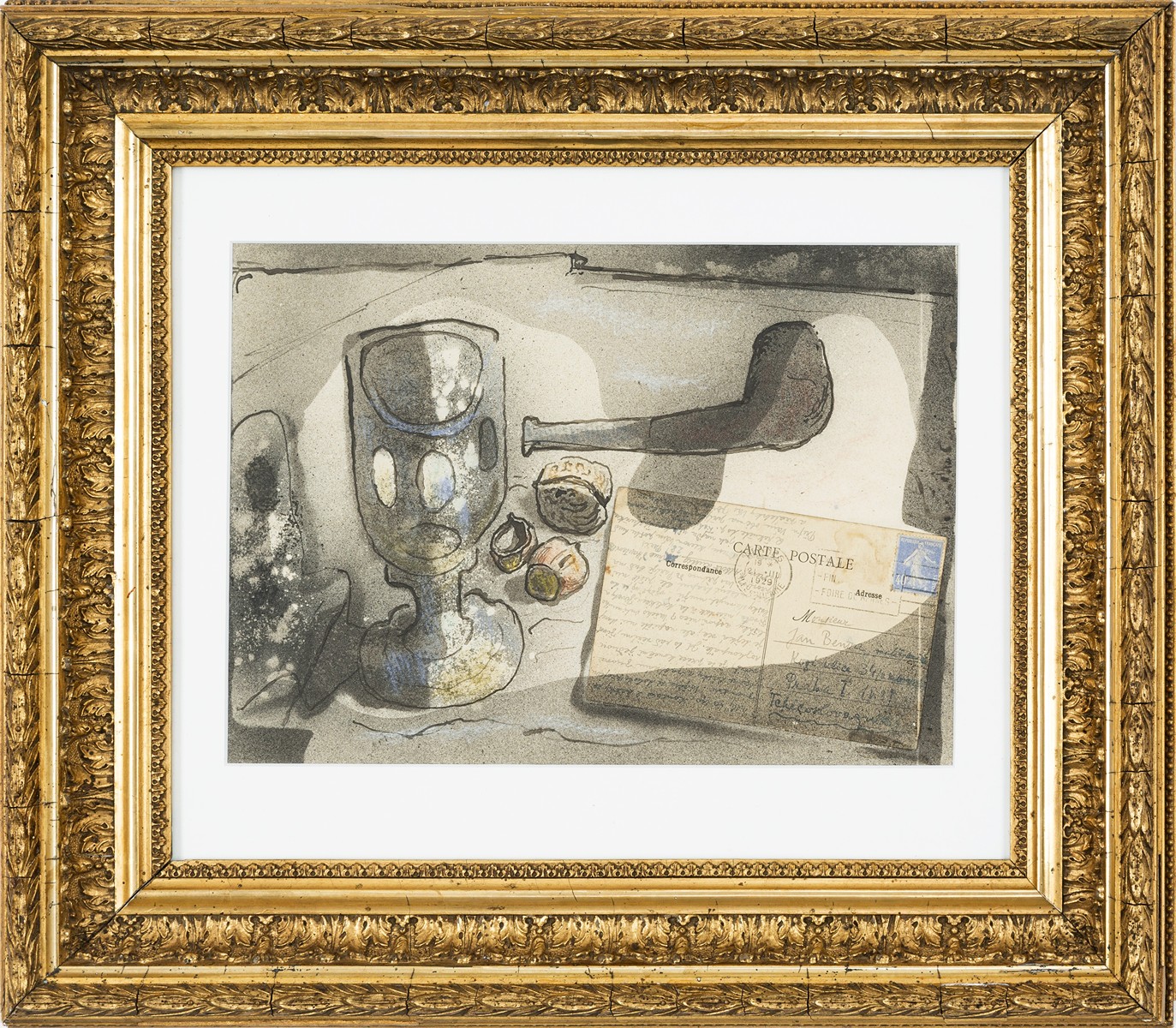 Still life with a postcard