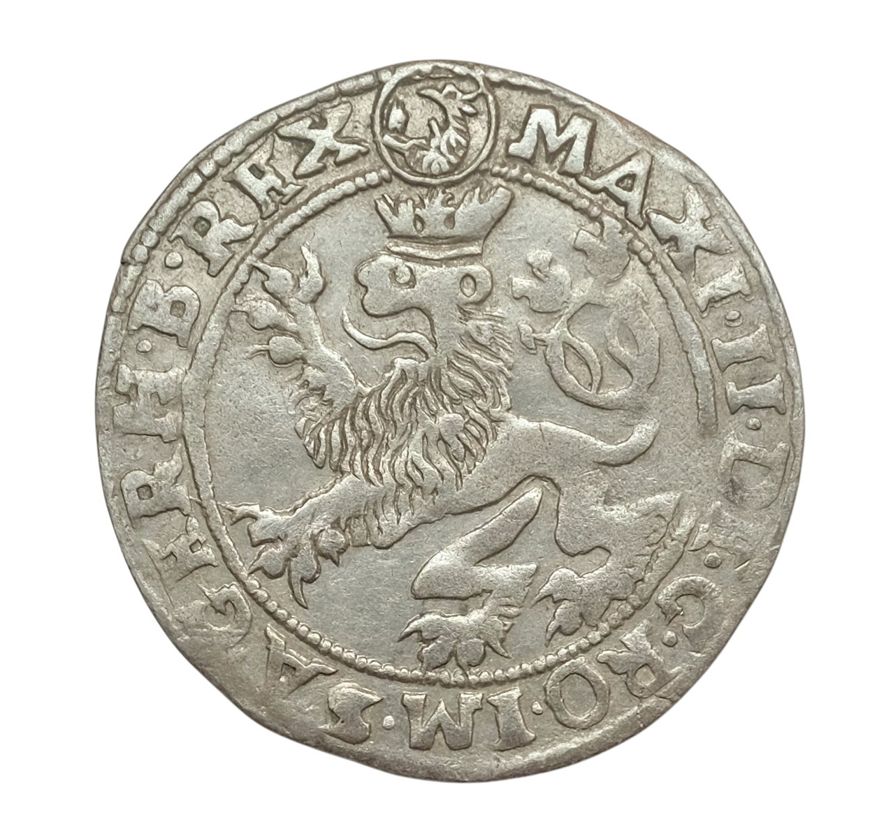 Groš Bílý groš 1576 - Maximilián II. - Poklad.eu - auctions of coins ...