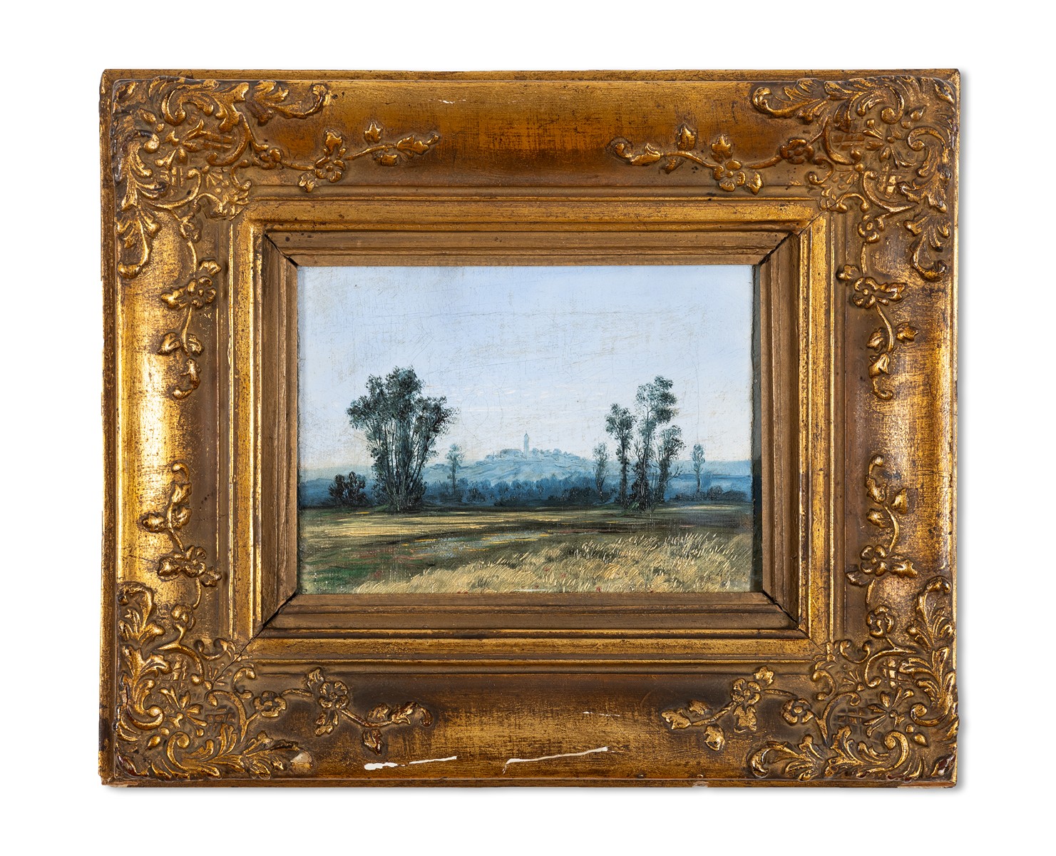 František Kaván (1866 - 1941) - Krajina s věží na horizontu