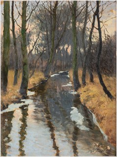 Josef Král (1877 - 1914) - Stromovka - zima nadchází