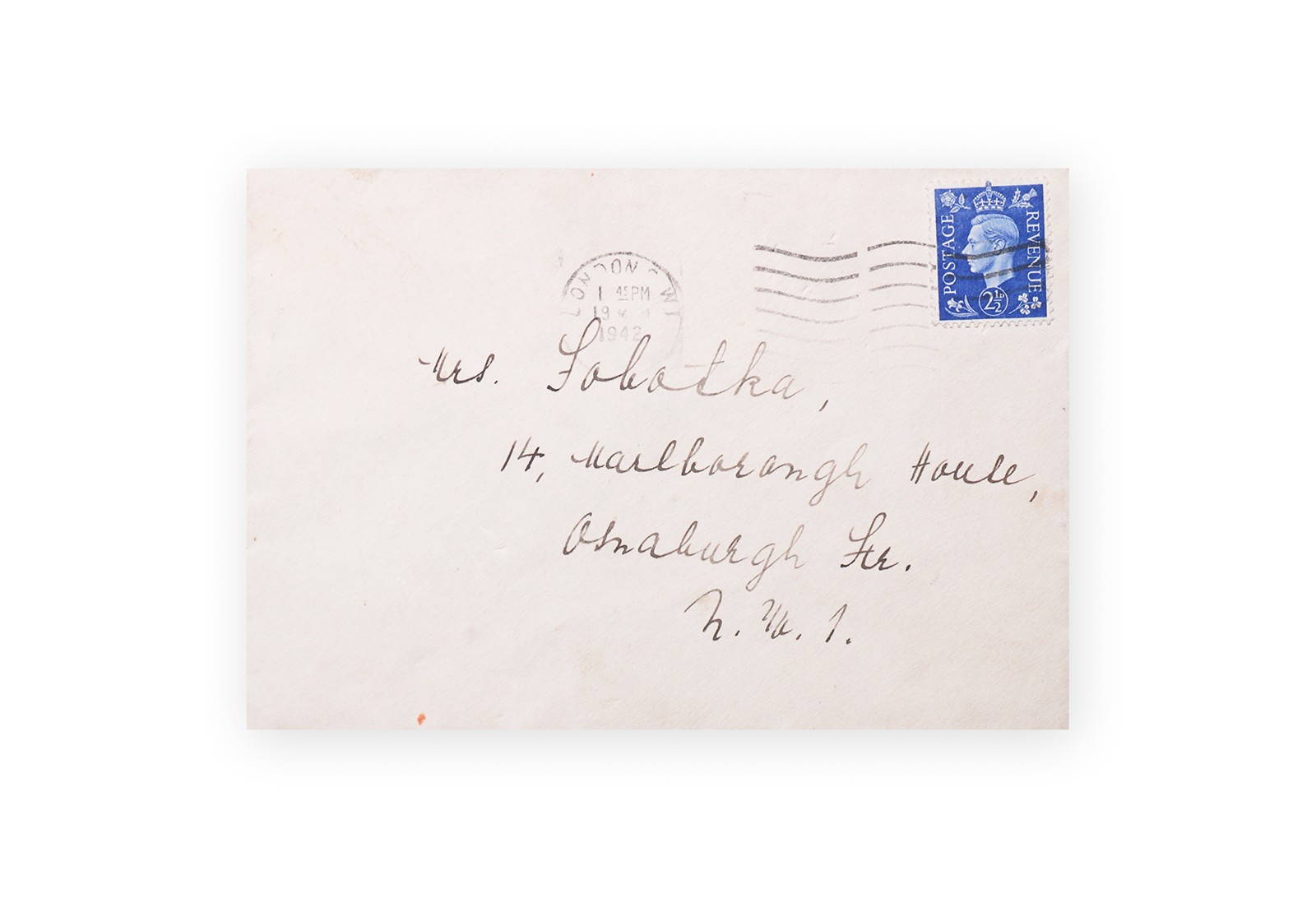 Hana Benešová (1885 - 1974) - Obálka s rukopisem