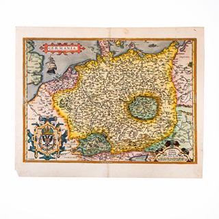 (Svatá říše římská národa německého, Střední Evropa, Čechy,…, Ortelius) GERMANIA.