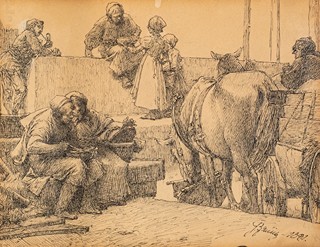 František Ženíšek (1849 – 1916) - U tržiště