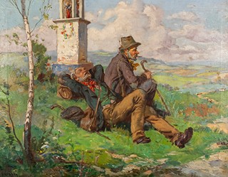 Marcel Krasický (1898-1968) - Odpočívající tuláci