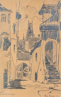 Rudolf Lexa (1915 - 2003) - Pražský motiv