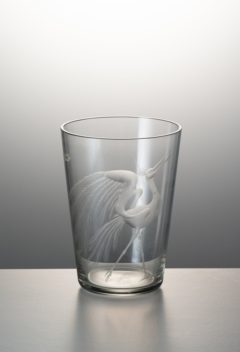 VASE WITH HERON MOTIF