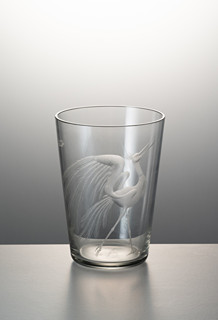 VASE WITH HERON MOTIF