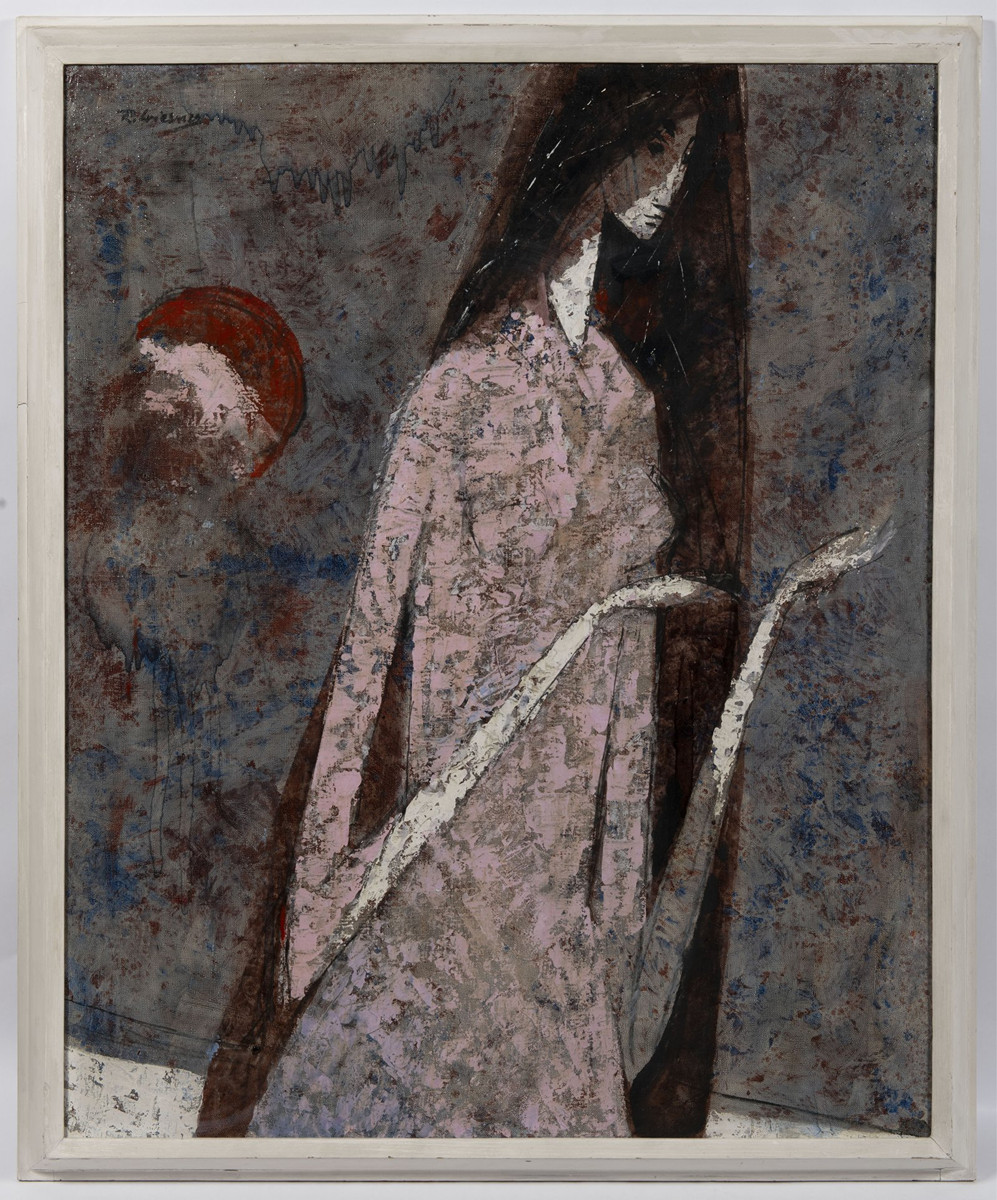 Richard Wiesner (1900 - 1972) - GIRL IN A PINK DRESS