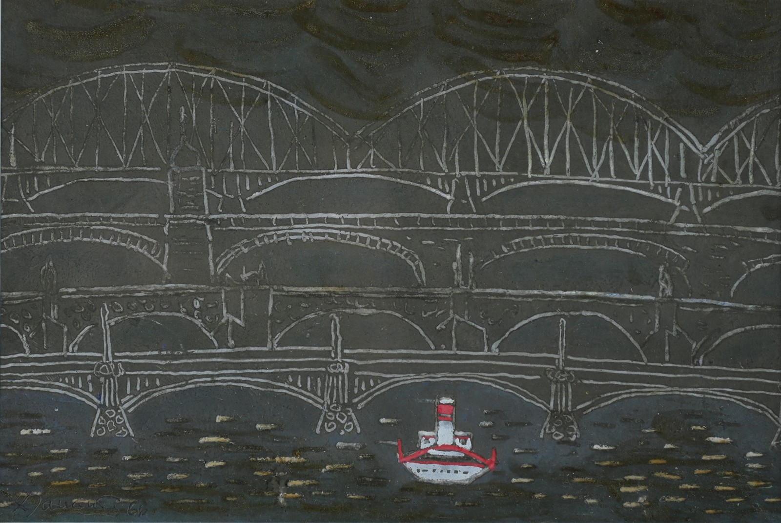 Dušan Janoušek (1928-1996) - Červený parník