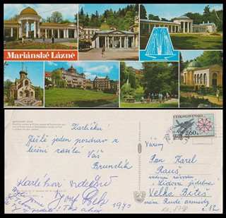 Josef Bek (1918 - 1995) - Pohlednice Mariánské Lázně