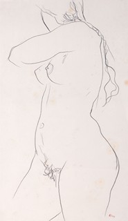 Bohumil Krs (1890 - 1962) - Akt zboku