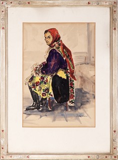 Míla Doleželová (1922 - 1993) - Žena v kroji