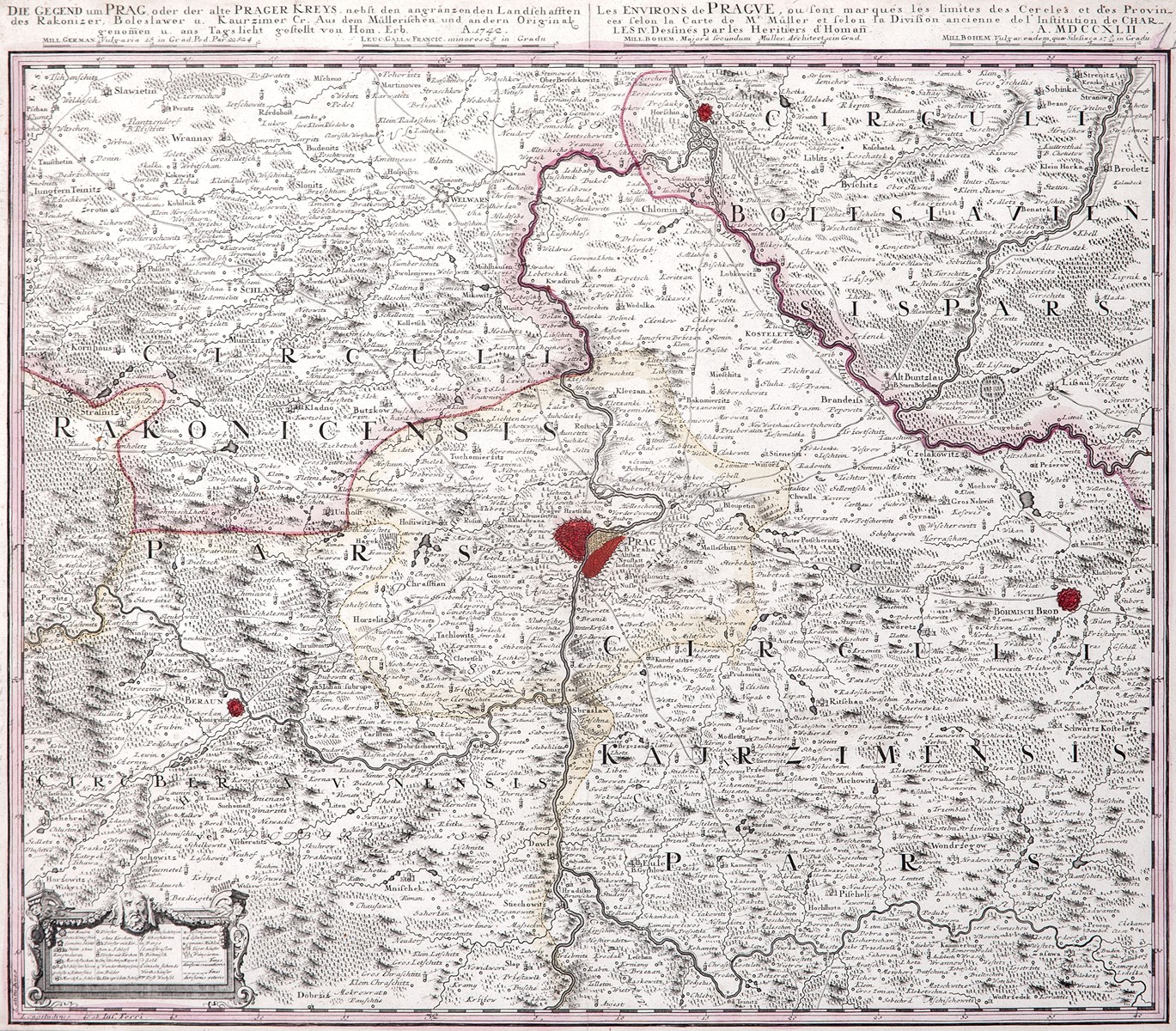 Johann Baptist Homann (1664 - 1724) - Praha a její okolí