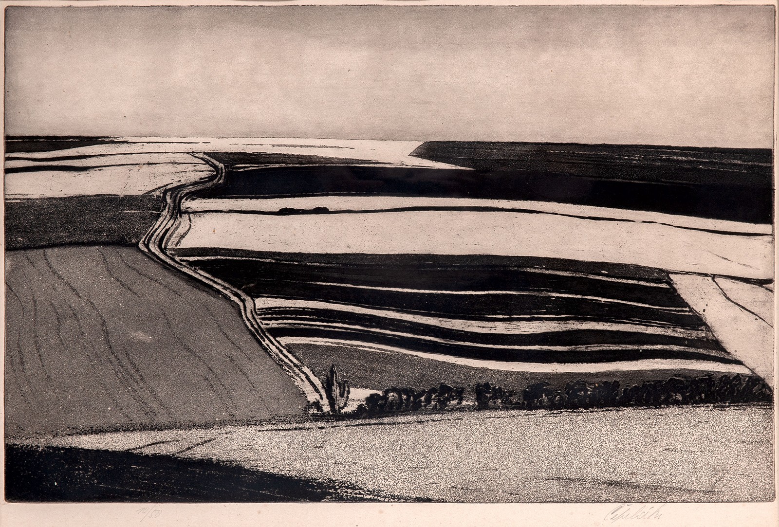 Ladislav Čepelák (1924 - 2000) - Zoraná pole (Slánská krajina)