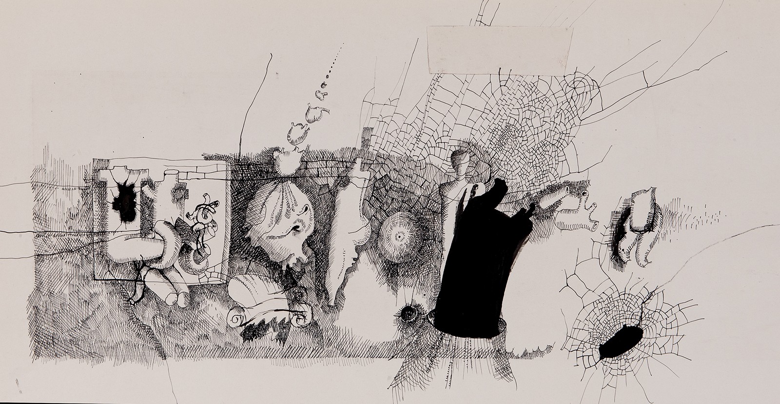 Bedřich Dlouhý (1932) - Ilustrace k Malcolm Lowry: Pompeje našich dnů