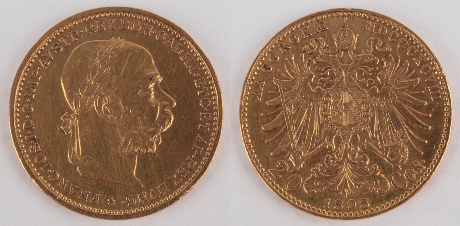 Zlatá mince: 20 Koruna FJI 1898
