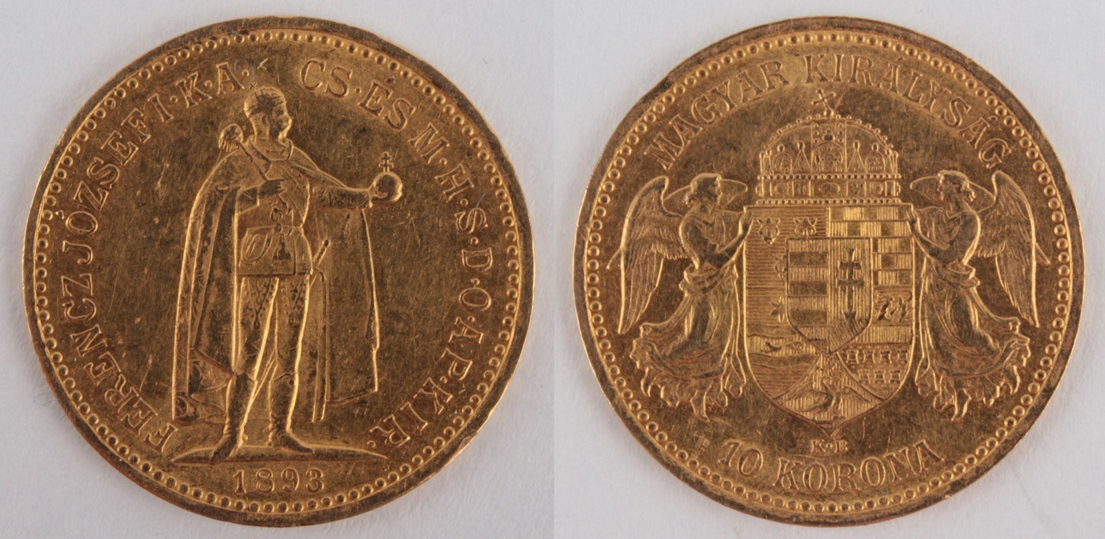 Zlatá mince: 10 Koruna 1893