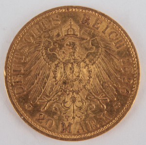Zlatá mince: 20 Marka 1896