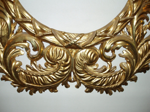 Monumentální barokní rozvilinový rám na zrcadlo