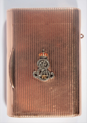 Zlatá tabatěrka s monogramem krále Eduarda VII.