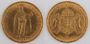 Zlatá mince: 10 Koruna 1896