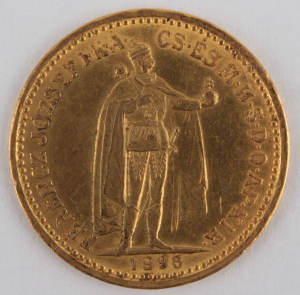 Zlatá mince: 10 Koruna 1896