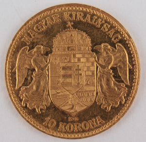 Zlatá mince: 10 Koruna 1911