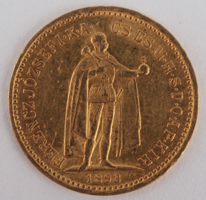 Zlatá mince: 10 Koruna 1893