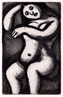 Georges Rouault (1871 - 1958) - Nu Assis