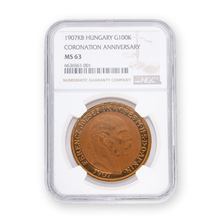 Zlatá 100 Koruna 1907 KB - korunovační