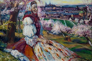Vlastimil Košvanec (1887 - 1961) - „Jaro (Petřínská stráň)“, 1937