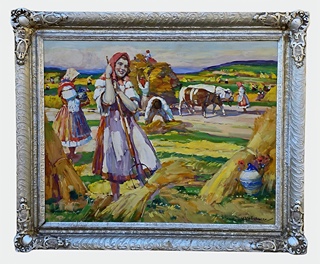 Vlastimil Košvanec (1887 - 1961) - „O žních“, 1936